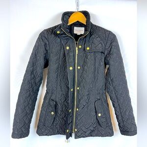 Women’s COLE HAAN classic black quilted jacket. Size XS